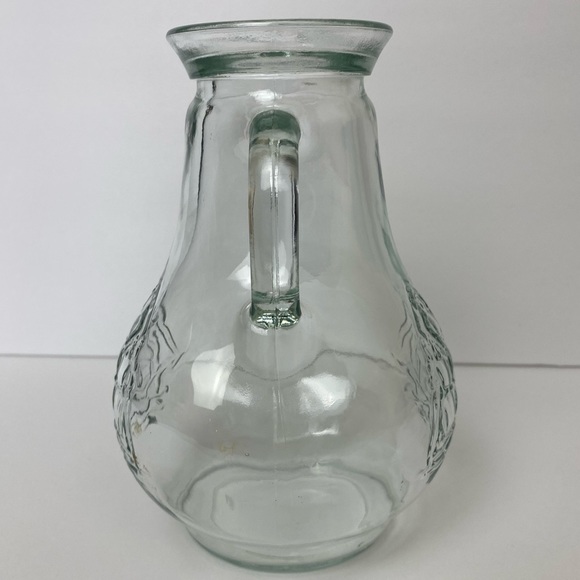 Vintage EUC Clear Pressed Glass Pitcher/Vase with Clipper Sailing Ship - Picture 5 of 12
